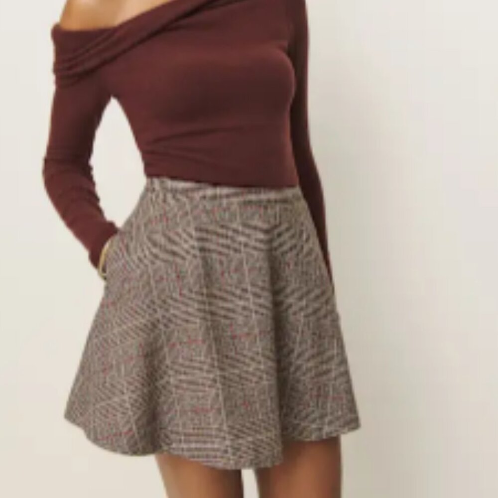 Reformation Hanna Skirt Natural - Size 12